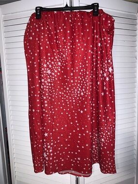 Nasty Gal Plus Size Women’s Star Print Midi Skirt